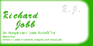 richard jobb business card